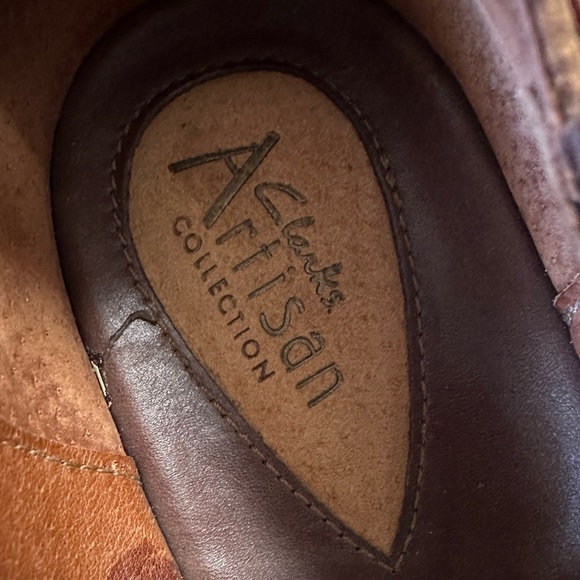 Brown ‘Clarks Artisan Collection’ Wedges - Picture 4 of 6